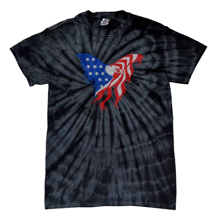 American Flag Eagle. Tie-Dye T-Shirt