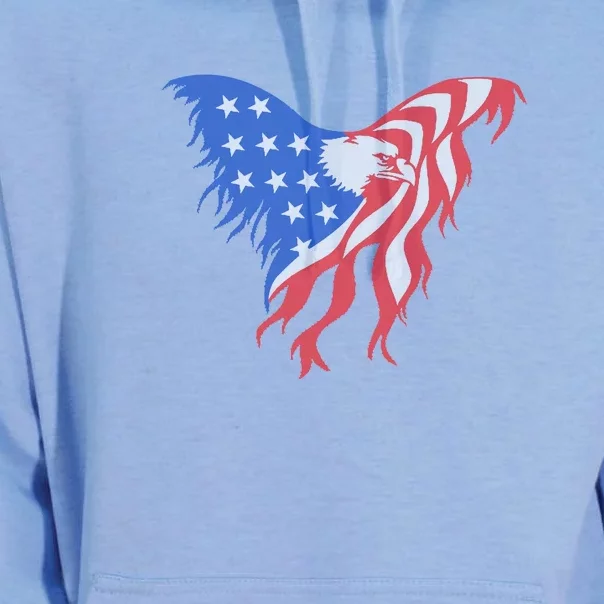 American Flag Eagle. Unisex Surf Hoodie