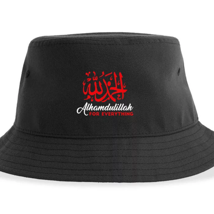 Alhamdulillah For Everything Gold Islamic For Muslim Sustainable Bucket Hat