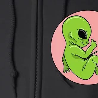 Alien Fetus Embryo Baby Pregnancy Ufo Full Zip Hoodie