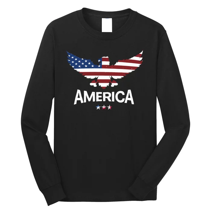 American Flag Eagle Long Sleeve Shirt