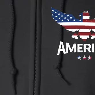 American Flag Eagle Full Zip Hoodie