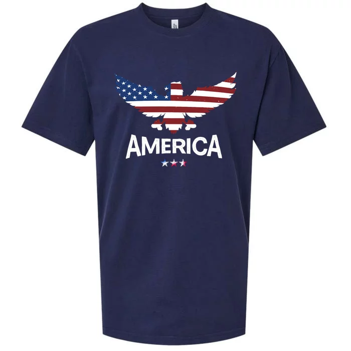 American Flag Eagle Sueded Cloud Jersey T-Shirt