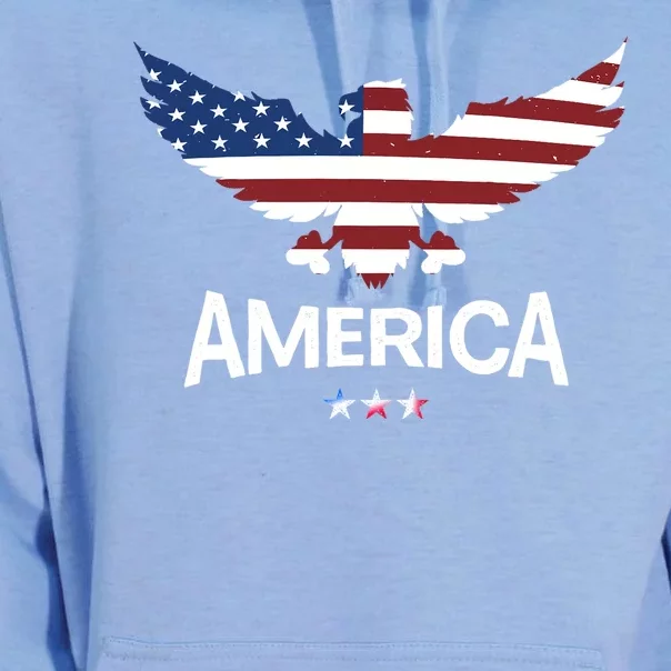 American Flag Eagle Unisex Surf Hoodie