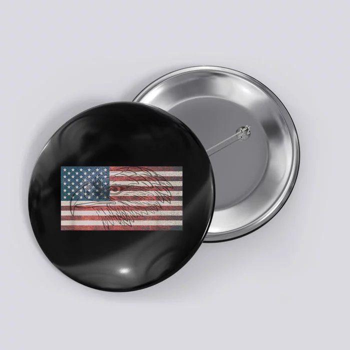 American Flag Eagle USA Button