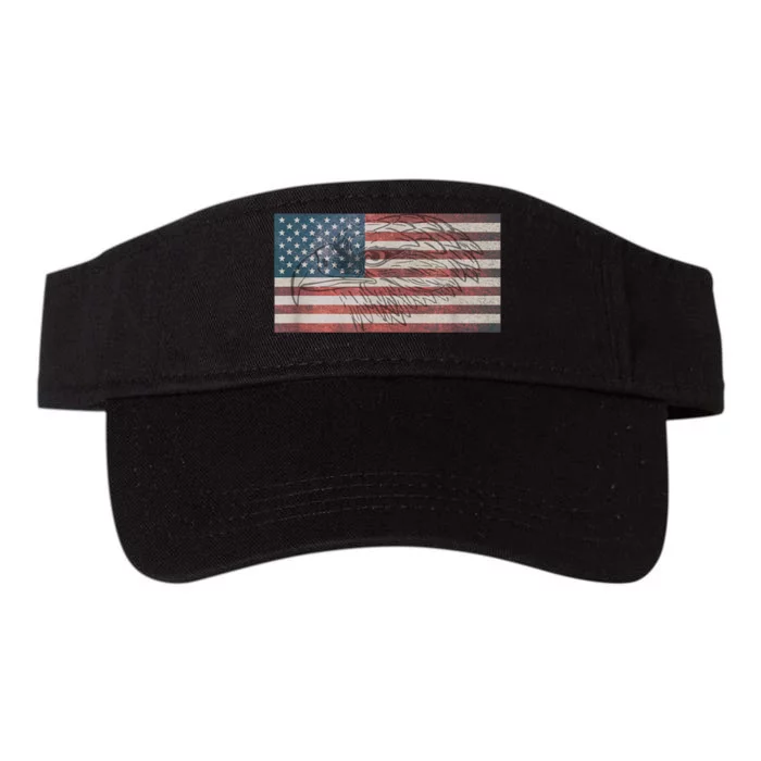 American Flag Eagle USA Valucap Bio-Washed Visor