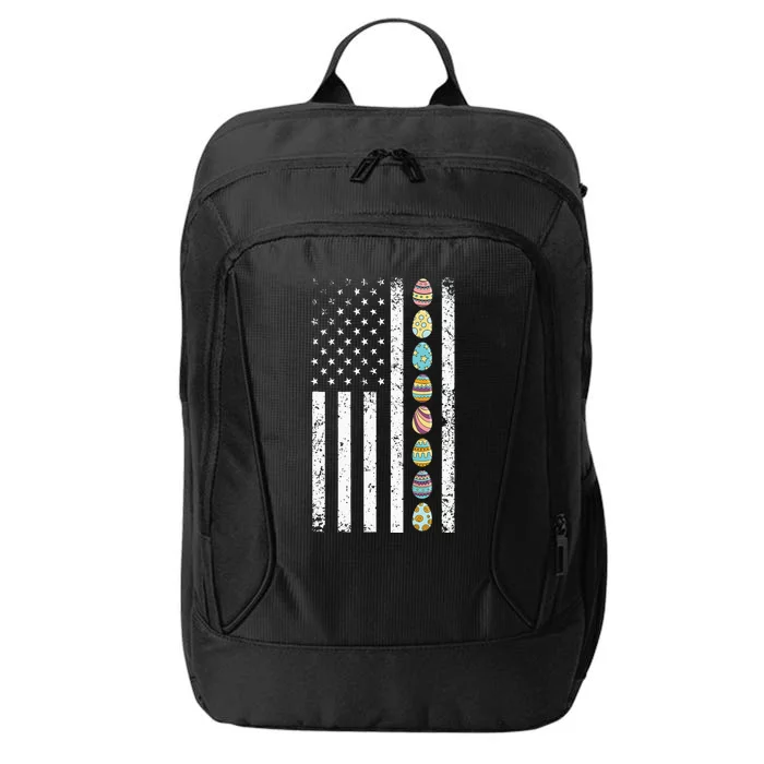 American Flag Easter Egg Hunting Cool Patriotic Spring City Backpack