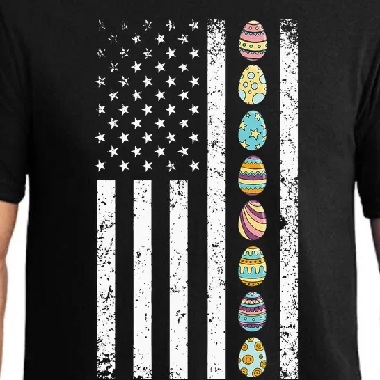 American Flag Easter Egg Hunting Cool Patriotic Spring Pajama Set