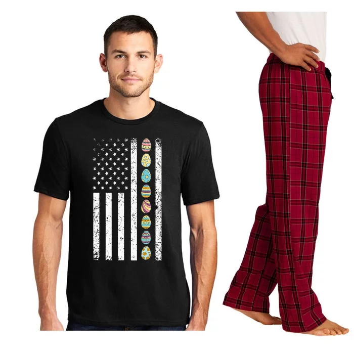 American Flag Easter Egg Hunting Cool Patriotic Spring Pajama Set