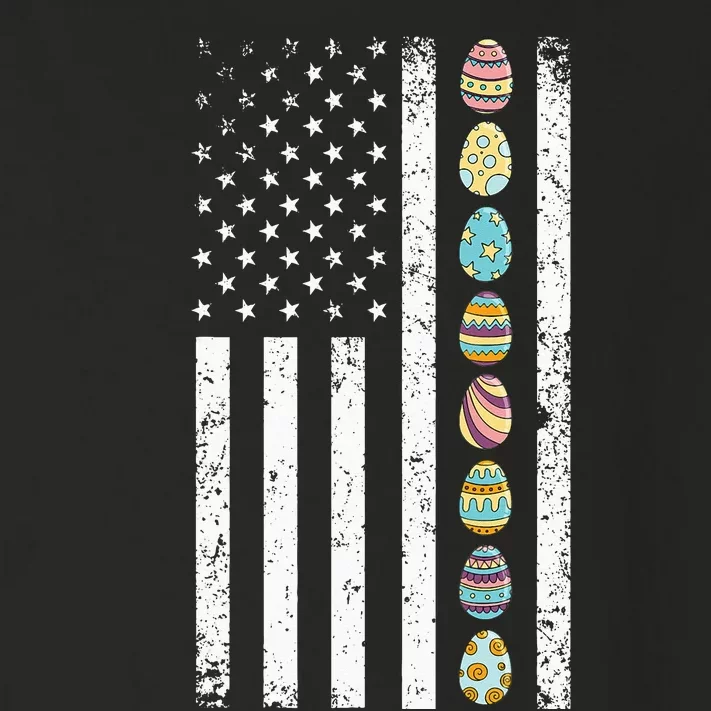 American Flag Easter Egg Hunting Cool Patriotic Spring Toddler Long Sleeve Shirt