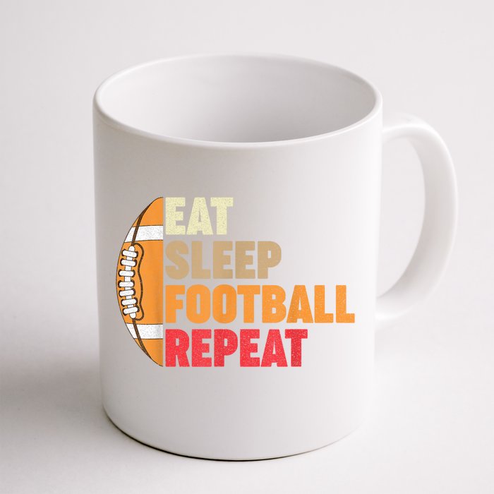 American Football Eat Sleep Football Repeat Front & Back Coffee Mug