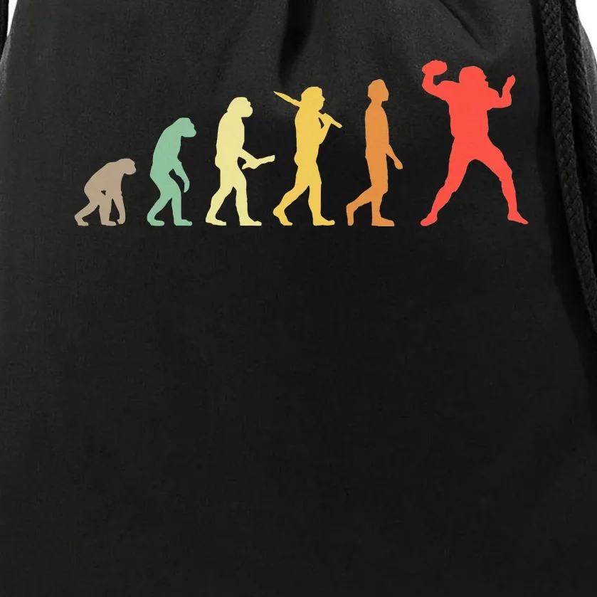 American Football Evolution Gift For Football Players Drawstring Bag