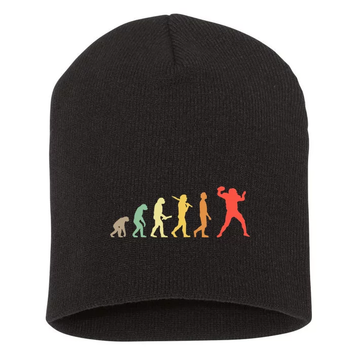 American Football Evolution Gift For Football Players Short Acrylic Beanie