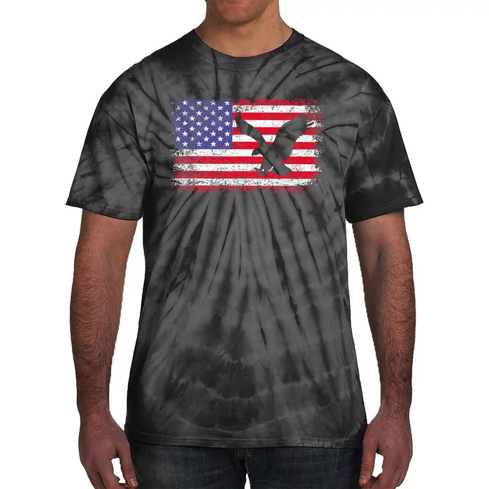 American Flag Eagle Usa 4th Of July Tie-Dye T-Shirt