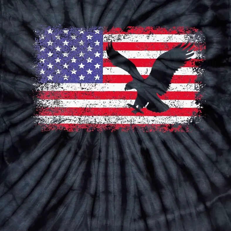 American Flag Eagle Usa 4th Of July Tie-Dye T-Shirt