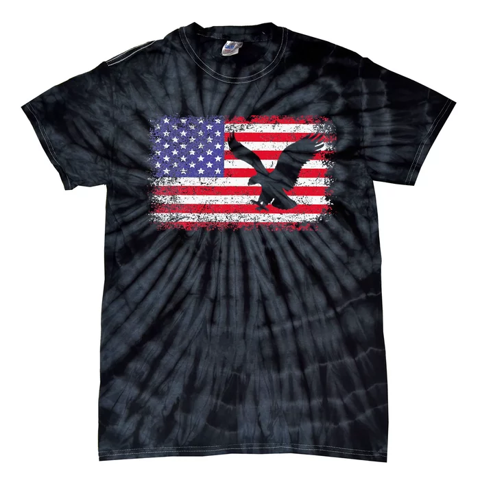 American Flag Eagle Usa 4th Of July Tie-Dye T-Shirt