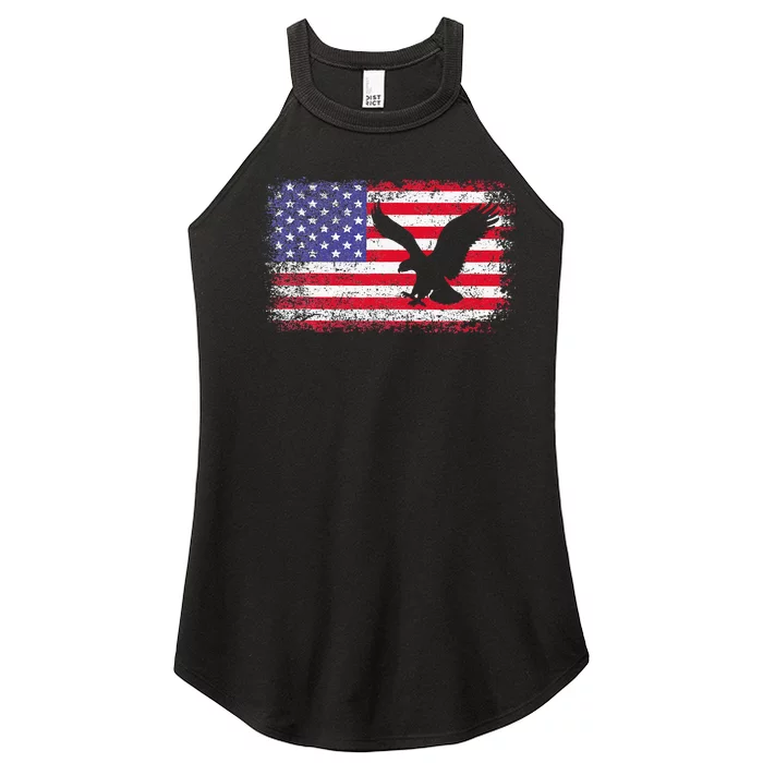 American Flag Eagle Usa 4th Of July Women’s Perfect Tri Rocker Tank