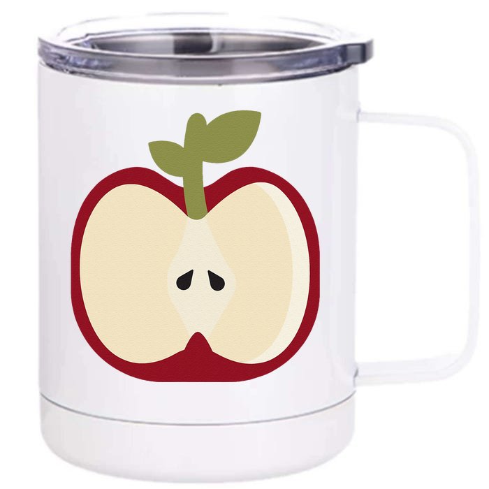 Apple Fruit Easy Lazy DIY Halloween Costume Front & Back 12oz Stainless Steel Tumbler Cup