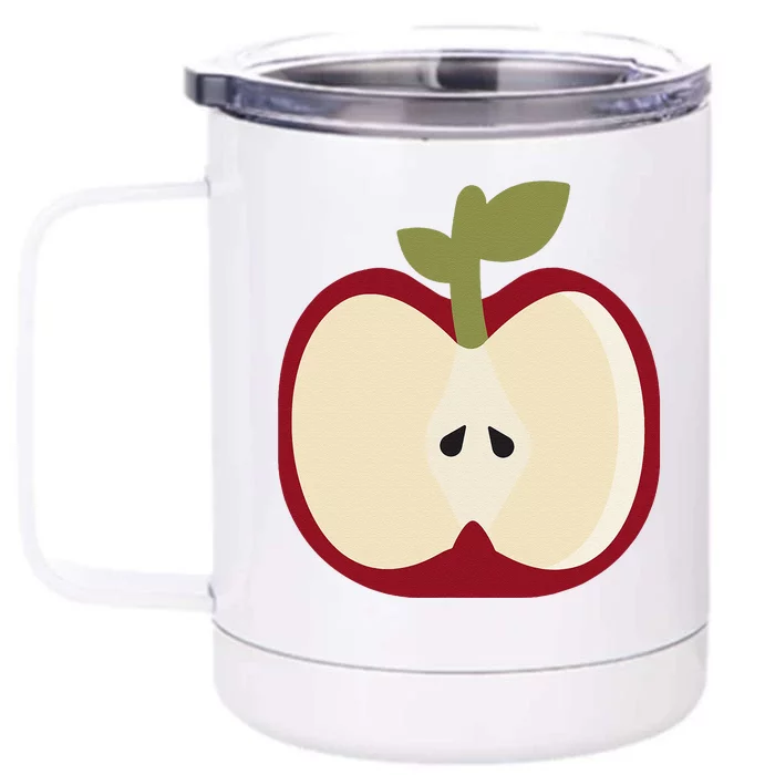 Apple Fruit Easy Lazy DIY Halloween Costume Front & Back 12oz Stainless Steel Tumbler Cup