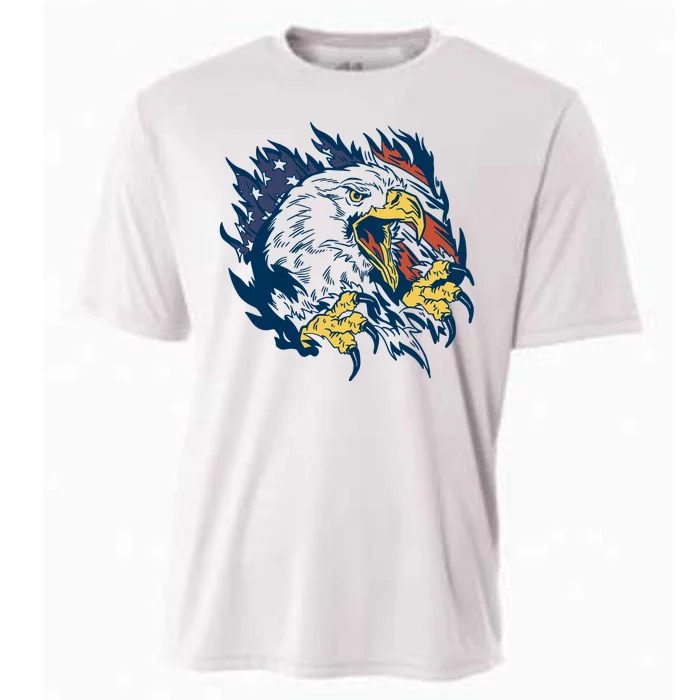 American Flag Eagle Patriot Gift Cooling Performance Crew T-Shirt