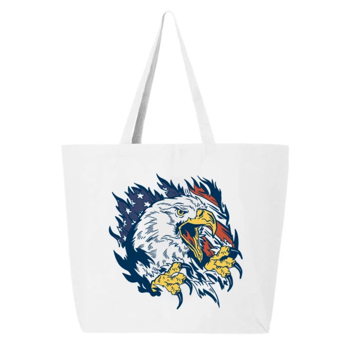 American Flag Eagle Patriot Gift 25L Jumbo Tote