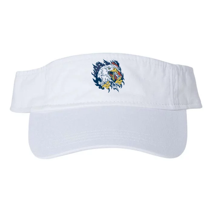 American Flag Eagle Patriot Gift Valucap Bio-Washed Visor