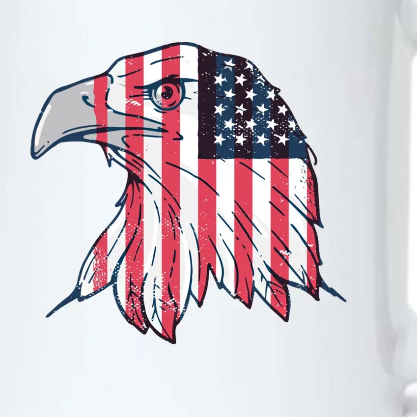 American Flag Eagle Usa Patriotic Gift Black Color Changing Mug