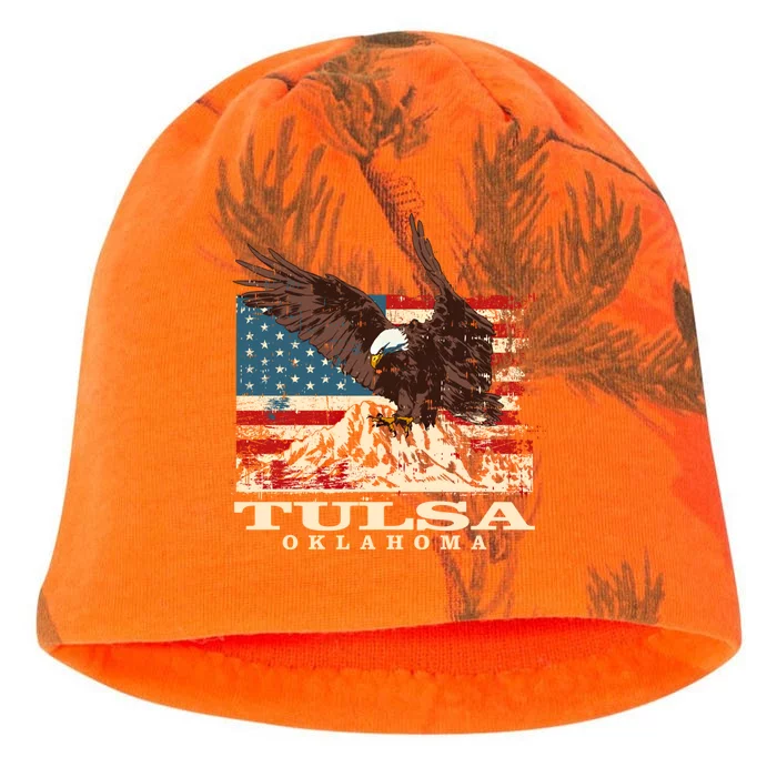 American Flag Eagle Tulsa Patriotic Oklahoma Patriotism Gift Kati - Camo Knit Beanie