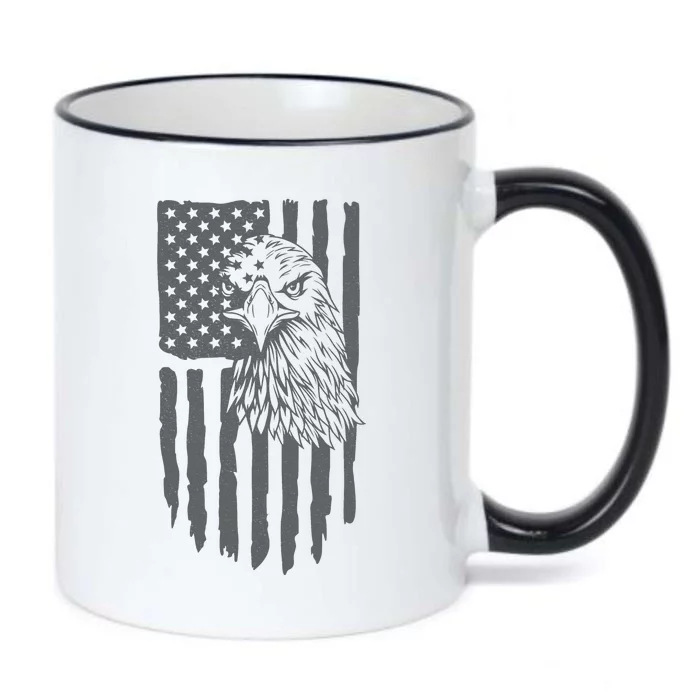 American Flag Eagle Patriot Black Color Changing Mug