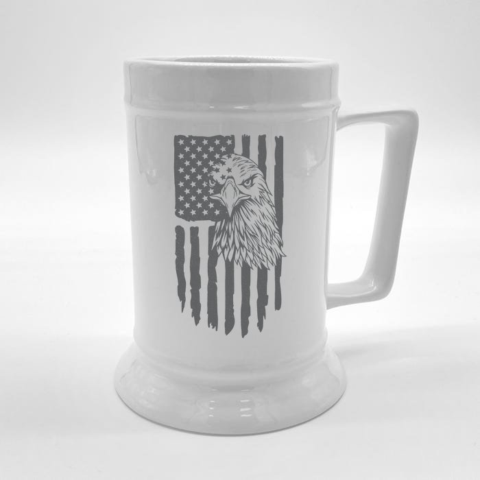 American Flag Eagle Patriot Front & Back Beer Stein