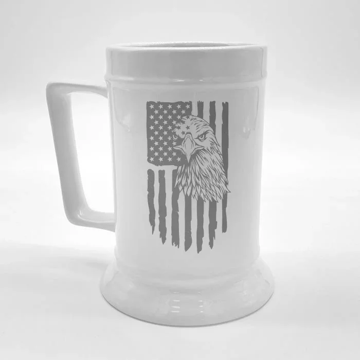 American Flag Eagle Patriot Front & Back Beer Stein