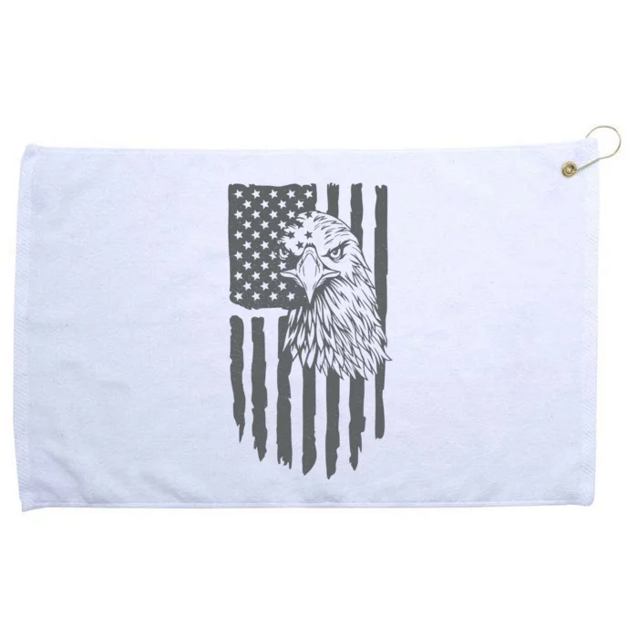 American Flag Eagle Patriot Grommeted Golf Towel