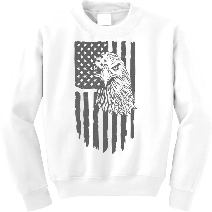 American Flag Eagle Patriot Kids Sweatshirt