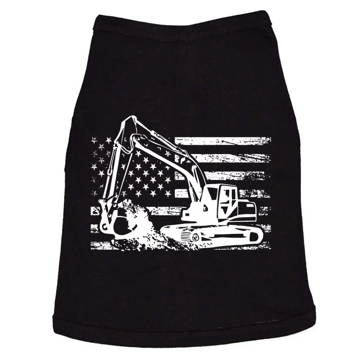 American Flag Excavator Doggie Tank