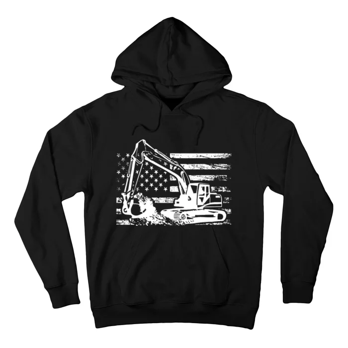 American Flag Excavator Hoodie