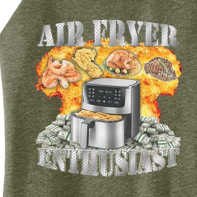 Air Fryer Enthusiast Oddly Specific Meme Funny Sarcasm Women’s Perfect Tri Rocker Tank