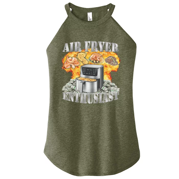 Air Fryer Enthusiast Oddly Specific Meme Funny Sarcasm Women’s Perfect Tri Rocker Tank