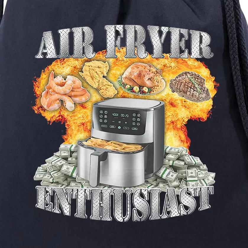 Air Fryer Enthusiast Oddly Specific Meme Funny Sarcasm Drawstring Bag