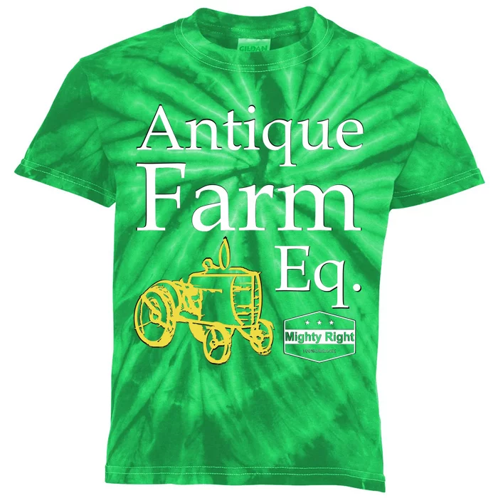 Antique Farm Equipment Kids Tie-Dye T-Shirt