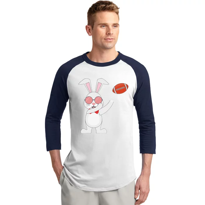 American Football Easter Bunny Rabbit Egg Baseball Sleeve Shirt