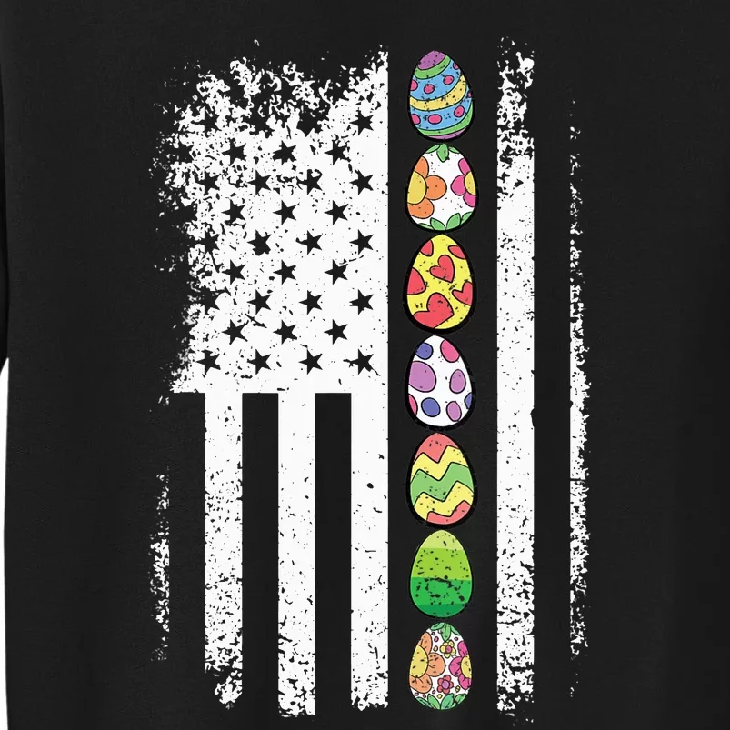 American Flag Easter Egg Hunting Cool Patriotic Spring Sweatshirt