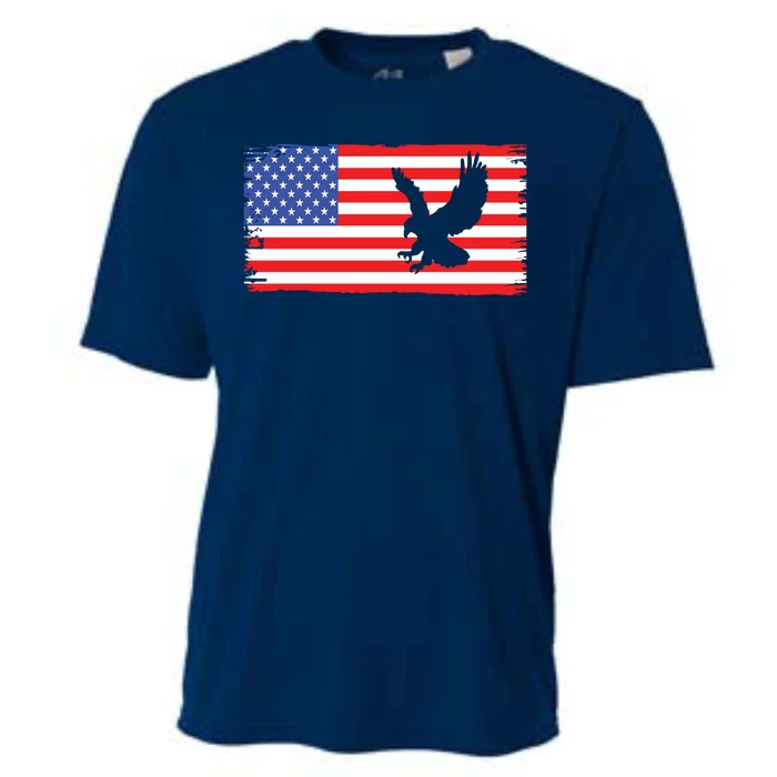 American Flag Flying Eagle Cooling Performance Crew T-Shirt