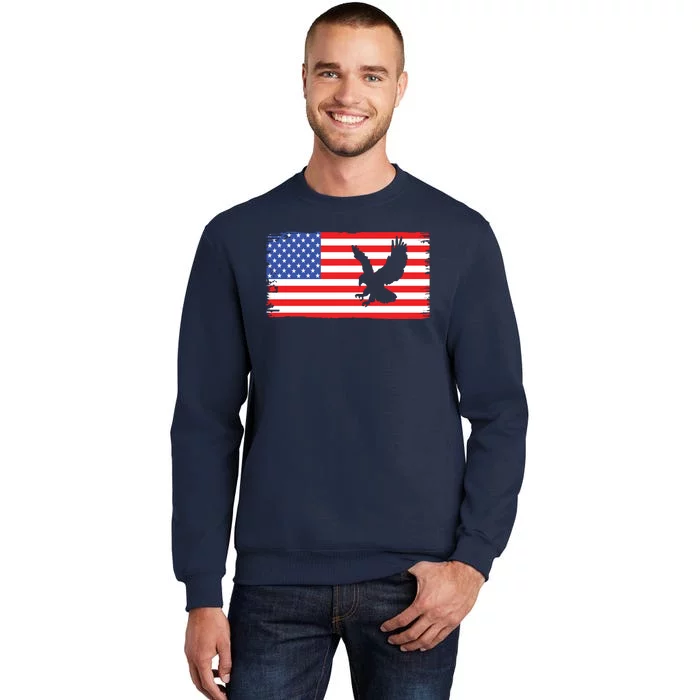 American Flag Flying Eagle Sweatshirt