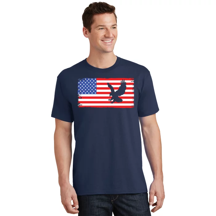 American Flag Flying Eagle T-Shirt