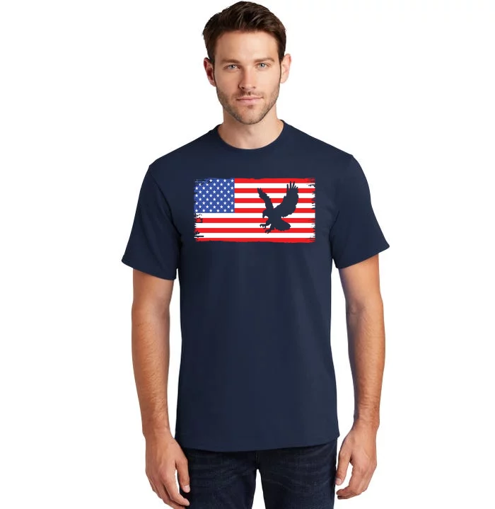 American Flag Flying Eagle Tall T-Shirt