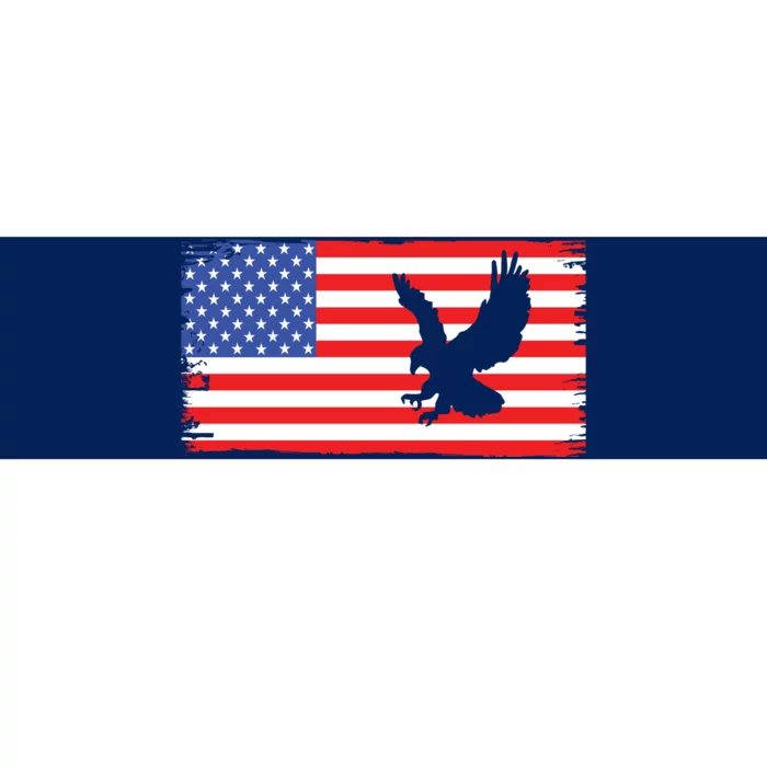 American Flag Flying Eagle Bumper Sticker