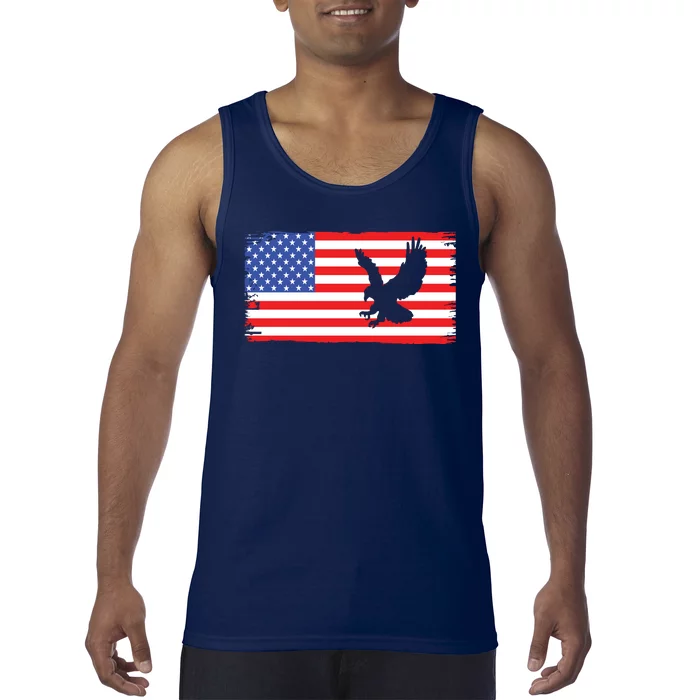 American Flag Flying Eagle Tank Top