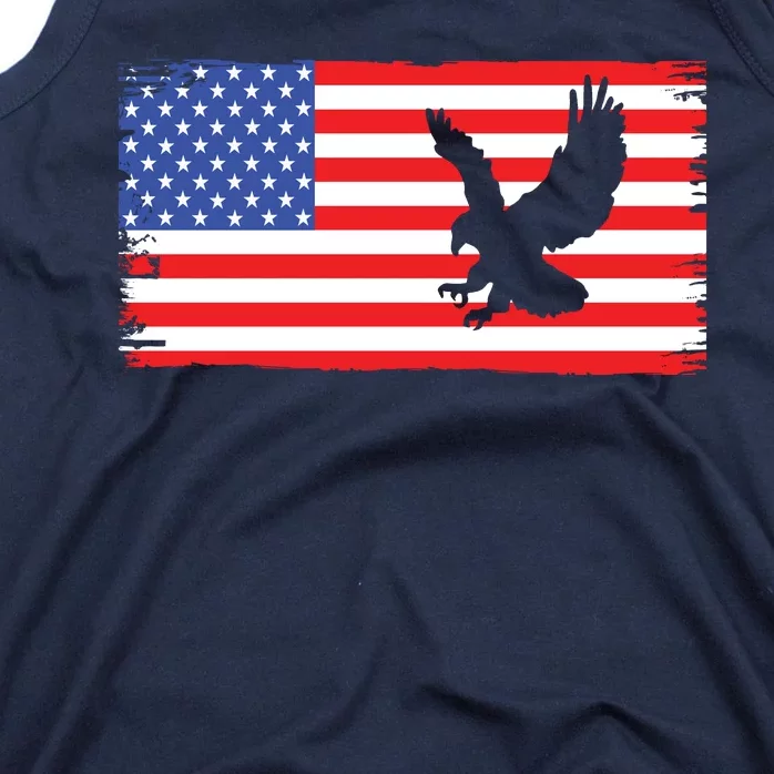 American Flag Flying Eagle Tank Top