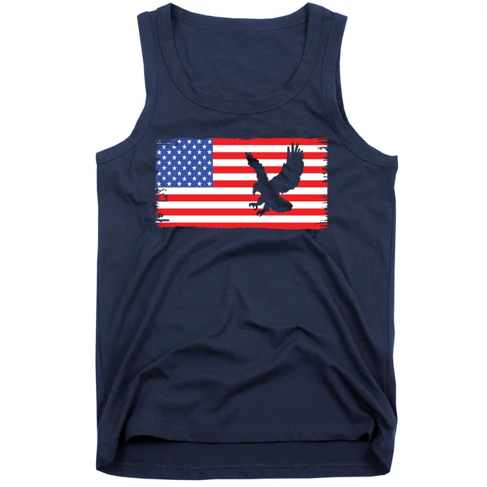 American Flag Flying Eagle Tank Top