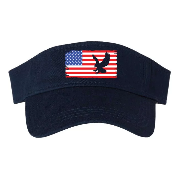 American Flag Flying Eagle Valucap Bio-Washed Visor